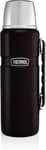 Thermos 190754 Stainless King Flask, Stainless Steel, Matt Black, 1.2 L