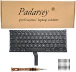 Padarsey Clavier De Rechange Pour Ordinateur Portable Version Uk Qwerty Compatible Avec Macbook Air 13" A1369 A1466 Series 2011 2012 2013 2014 2015 W/Vis Avec 80 Vis