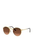 Ray-Ban Round Metal Sunglasses - Brown