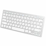 White Thin Wireless Bluetooth Keyboard For Oneplus 6