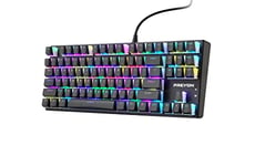 PREYON Blue Blitz Claw Clavier Gamer - Rétroéclairage RGB - Deux Complets de Touches - Clavier Compact - Antighosting - Gateron Blue - Clavier pour Joueurs