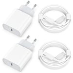 Nanaisse 30W 4-Pack Chargeur USB C Rapide for iPhone 16/16 Pro/16 Pro Max/16 Plus/15/15 Pro/15 Pro Max/15 Plus, Type C Adaptateur Secteur Mural Alimentation et 2M USB C Câble pour Samsung S23 S22 S21