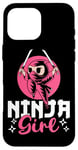 Coque pour iPhone 16 Pro Max Ninja Girl Fierce Warrior Design