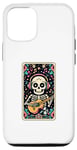 Coque pour iPhone 15 Pro The Guitar Player Musicien Tarot Carte Halloween Squelette