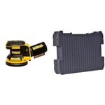 DEWALT DCW210N-XJ Cordless Sander 18V XR Brushless 125mm Bare Unit & DWST1-72364 T-STAK Foam Inlay, Dark Grey