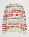 BEAMS PLUS Fair Isle Crew Neck Sweater Off White