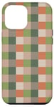 Coque pour iPhone 15 Pro Max Motif damier couleur terre – Design naturel subtil