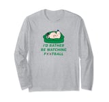 Mr. Men Mr Lazy I'd Rather Be Watching Football Long Sleeve T-Shirt