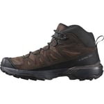 Salomon X Ultra 360 Leather Mid Gore-Tex Chaussures Imperméables de randonnée pour Homme, Stabilité, Adhérence, Protection Tout Temps, Dark Earth, 45 1/3