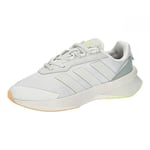 adidas Femme Heawyn Chaussures-Low (Pas de Football), Crystal White Orbit Grey Lucid Lemon, 40 2/3 EU