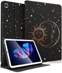 SurgeCraft for Samsung Galaxy Tab A7 Lite Case 8.7 Inch - Women Girls Cute Folio Cover Sun Moon Girly Cool Unique Design for Samsung A7 Lite Tablet Cases SM-T220 / T225 / T227