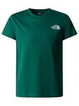 THE NORTH FACE Junior Boys Redbox Short Sleeve Tee - Green, Green, Size L=13-14 Years