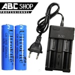 2 PILE ACCU BATTERIE RECHARGEABLE 18650 3.7V 4200mAh Li-ion + CHARGEUR DOUBLE " CHARGE RAPIDE "