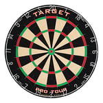 Target Darts Pro Tour Dart Board | Self Recovering Sisal Bristle Dartboard with Rotational Score Ring | Staple Free Extra Thin Steel Edge Dart Board Set | Professional Darts Accessories