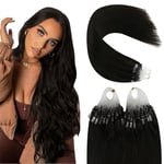 YoungSee Extension Cheveux Micro Ring Brun Fonce 22 Pouces 55 cm Extension Cheveux Loops Brun Fonce Extension Loops Cheveux Naturel Brun Fonce Extension à Froid Cheveux Brun Fonce 50Brin/50G