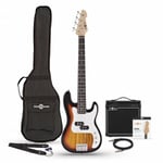 3/4 LA Bass Guitar + 15W Amp Pack Sunburst