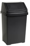 50L PLASTIC SWING BIN FLIP TOP STURDY QUALITY DUSTBIN HOME KITCHEN OFFICE RUBISH