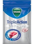 Vicks Triple Action - Sukkerfrie Halspastiller med Solbær og Mentol 72 gram