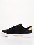 Tommy Hilfiger Panel Court Trainer - Black, Black, Size 41, Women