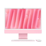 iMac 24-tommer Apple M4 med 8‑kjerners CPU, 8‑kjerners GPU / 16 GB / 256 GB SSD / Magic Mouse / Magic Keyboard / Rosa