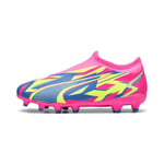 PUMA Match LL Energy FG/AG Jr Chaussure de Football, Alerte Lumineuse Rose Ultra Bleue Jaune, 35.5 EU