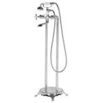 Robinetterie sur Pied pour Baignoire Autoportante en Acier Inox et Laiton de Co