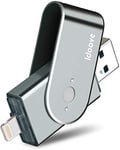 USB 3.0 Pendrive pour iPhone 128 Go certifié MFi-Clé USB pour iPhone et iPad-Extension de l'adaptateur de Stockage Externe pour PC iOS,Mac et Windows.[Y1125]