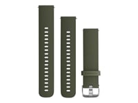 Garmin Quick Release Band - Klokkestropp For Smart Armbåndsur - 107 - 215 Mm - Mose, Sølvmaskinvare - For Approach S40  Forerunner 245, 645, 645M  Vívoactive 3 Music  Vívomove Hr