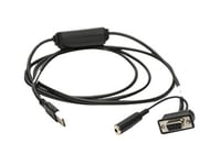 Zebra - Usb-Kabel - Usb (Hann) Til Db-9, Power Dc Jack - 1.8 M - For Zebra Ds457-Hd