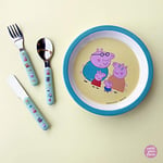 Petit Jour Paris - PIBU6 - Coffret Vaisselle d'Apprentissage Peppa Pig - pour Apprendre à Manger Comme Un Grand