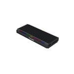 Monkey Ladder Boîtier pour SSD M.2 NGFF/NVMe Shinobi, Connexion USB-C (USB 3.1 Gen2 10 Gbps), RVB, Couleur Noire