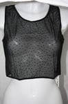 Escora Mademoiselle ~ CLUBWEAR ~ sheer top Coco Cavaliere BNWT black Medium 