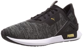 Puma Rogue X Knit, Running Homme,  NoirUK (Puma Black-Castlerock-Puma Team Gold 02),8 UK (42 EU)