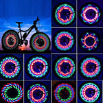 ROTTAY Bike Wheel Lights, Waterproof Bike Rim Lights/Spoke Lights with 32-LED and 32pcs Changes Patterns for Safety Cycling, Bright Bicycle Wheels Lights for MTB Wheel Tire