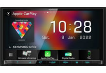 Kenwood DMX8021DABS, bilstereo med DAB+, trådløs CarPlay &amp; Android