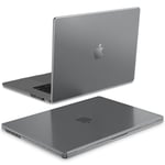 FINTIE Coque Compatible avec MacBook Pro 16 Pouces M4 M3 M2 M1 Pro/Max (2024/2023/2021) - [Ultra-Fin&Couleur Améliorée] Coque Rigide Légère Anti-Empreinte Digitale Anti-Rayures, Gris Mat