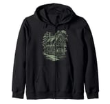 Dark Cottagecore enchanting Forest Cottage Aesthetic Zip Hoodie