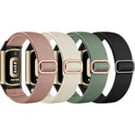 4-pack band för Fitbit Charge 5 - Mjukt andningsbart sportarmband - WELLNGS