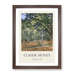 The Bodmer Oak Tree By Claude Monet Exhibition Museum Painting Framed Wall Art Print, Ready to Hang Picture for Living Room Bedroom Home Office Décor, Walnut A3 (34 x 46 cm)