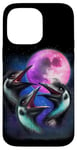 iPhone 14 Pro Max 3 Emu Howling At The Moon Funny Emu Bird Lover Birdwatcher Case