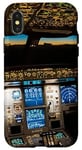 Coque pour iPhone X/XS Plane Cockpit Flight Instruments Aircraft Pilot Aviation Art