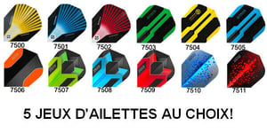 5 jeux = 15 ailettes de flechettes AU CHOIX Harrows PRIME Ailette flechette