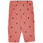 Flöss Molly Byxor Berry Gingham | Röd | 92 cm