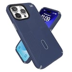 Speck iPhone 15 Pro Max Case - ClickLock No-Slip Interlock, MagSafe Compatible, Drop Protection Grip - Scratch Resistant, Soft Touch, 6.7 Inch Phone Case - Presidio2 Grip Coastal Blue/Dust Grey/White