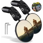 Arnault - Rétroviseur Vélo,2PCS Rétroviseur de Vélo Miroir Convexe 360° Réglable, Retroviseur Trotinette Electrique, Réglable Rotatif Guidon Monté hd