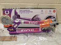 Zinc Two Wheeled Folding Scooter Rider (C) PURPLE