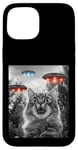 Coque pour iPhone 15 Maine Coon Cat Selfie avec Alien OVNI Homme, Femme, Enfant