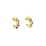 Suzanne Kalan Rainbow Mini Hoops Øredobber 14 kt. Gull PE696-YGPSTL - Dame - Gold