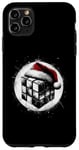 Coque pour iPhone 11 Pro Max Magic Cube Bonnet de Père Noël – Cube coloré vintage pour amoureux de Noël