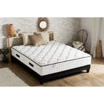 Matelas 140 x 200 cm - 672 Ressorts ensachés - 7 zones - 30 cm - Ferme - CONFORT DESIGN HOTEL GRAND CONFORT